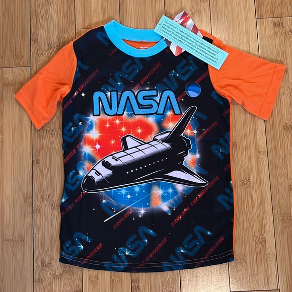 NWT New Size 6/7 Boys NASA 3 piece pajama set. T-shirt, Tank Top and Shorts. - Picture 3 of 6